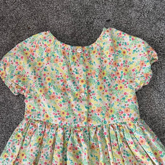 Sabby chic dress girls 5 white pink green floral flowy lace summer cottagecore - Picture 4 of 12